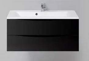 Тумба с раковиной BelBagno Марино (Marino) 100 черный глянец