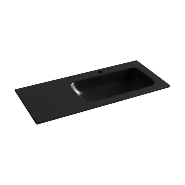 Раковина из сантехнического фарфора Ceramica Nova Грация (Grace) 101 см CN7015MB накладная цвет черный матовый