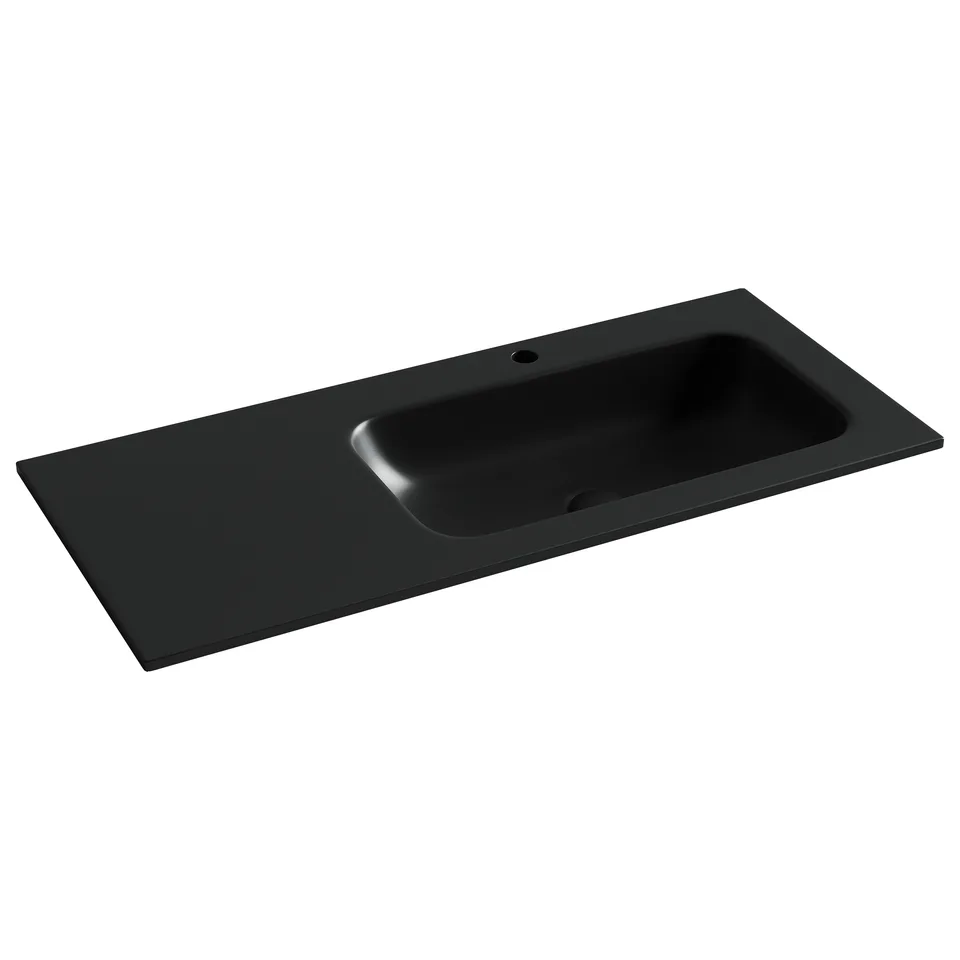 Раковина из сантехнического фарфора Ceramica Nova Грация (Grace) 101 см CN7015MB накладная цвет черный матовый