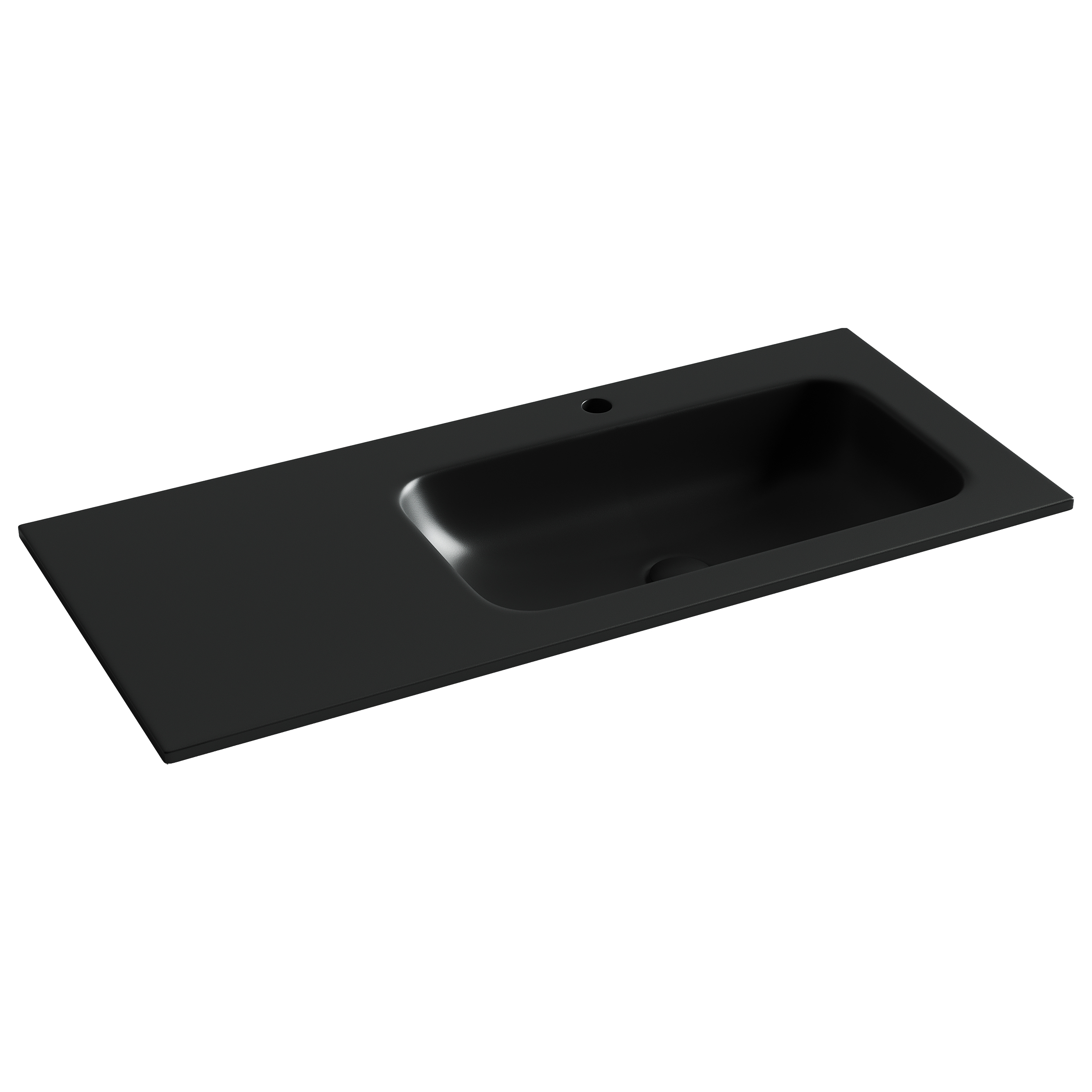 Раковина из сантехнического фарфора Ceramica Nova Грация (Grace) 101 см CN7015MB накладная цвет черный матовый