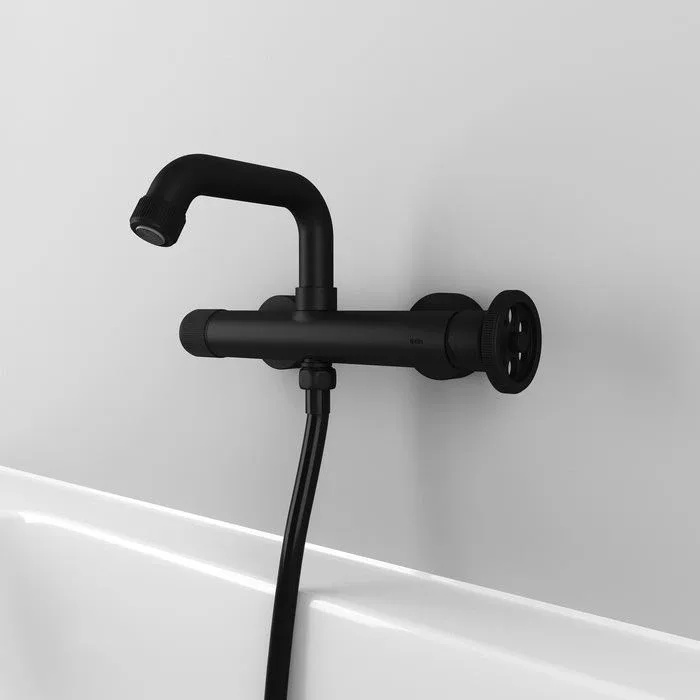 Смеситель Iddis Гранж (Grange) GRABLR2i02WA для ванны и душа черный матовый без аксессуаров