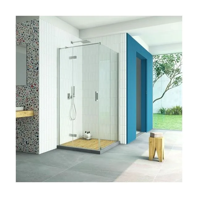 Душевое ограждение Vegas-Glass AFP-Fis Retta 105×120×199.5 см, никель, стекло crystalvision