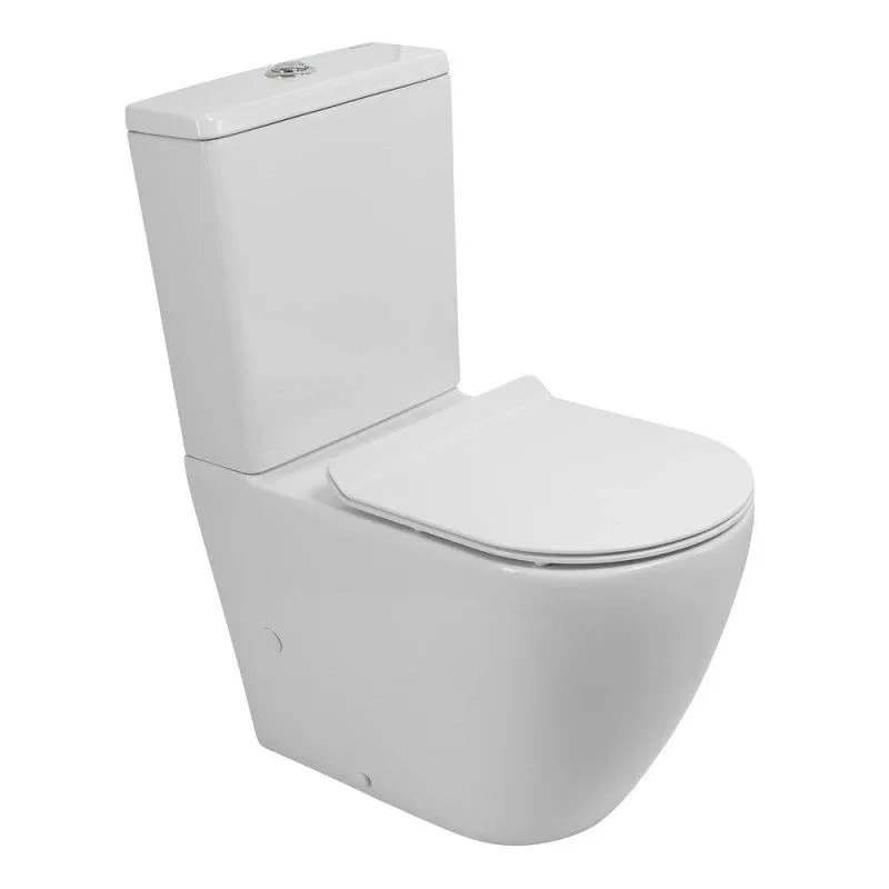 Унитаз-компакт BelBagno Сфера-Тор (Sfera-Tor) 35,5*66,5 безободковый с системой смыва "Торнадо" с крышкой-сиденьем BB2111SC