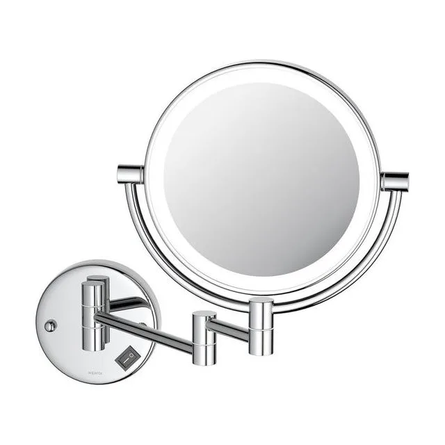 Зеркало косметическое настенное с подсветкой 5х AQUATEK AQ4912CR