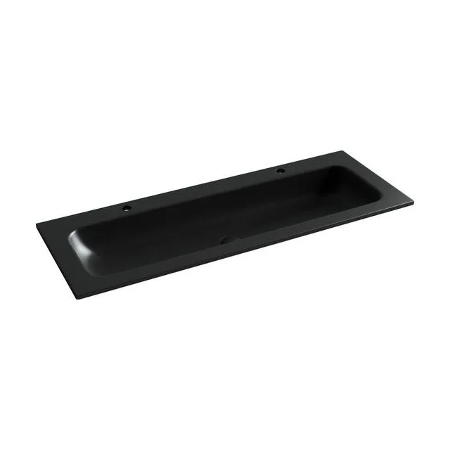 Раковина из сантехнического фарфора Ceramica Nova Грация (Grace) 121 см CN7016MB накладная цвет черный матовый