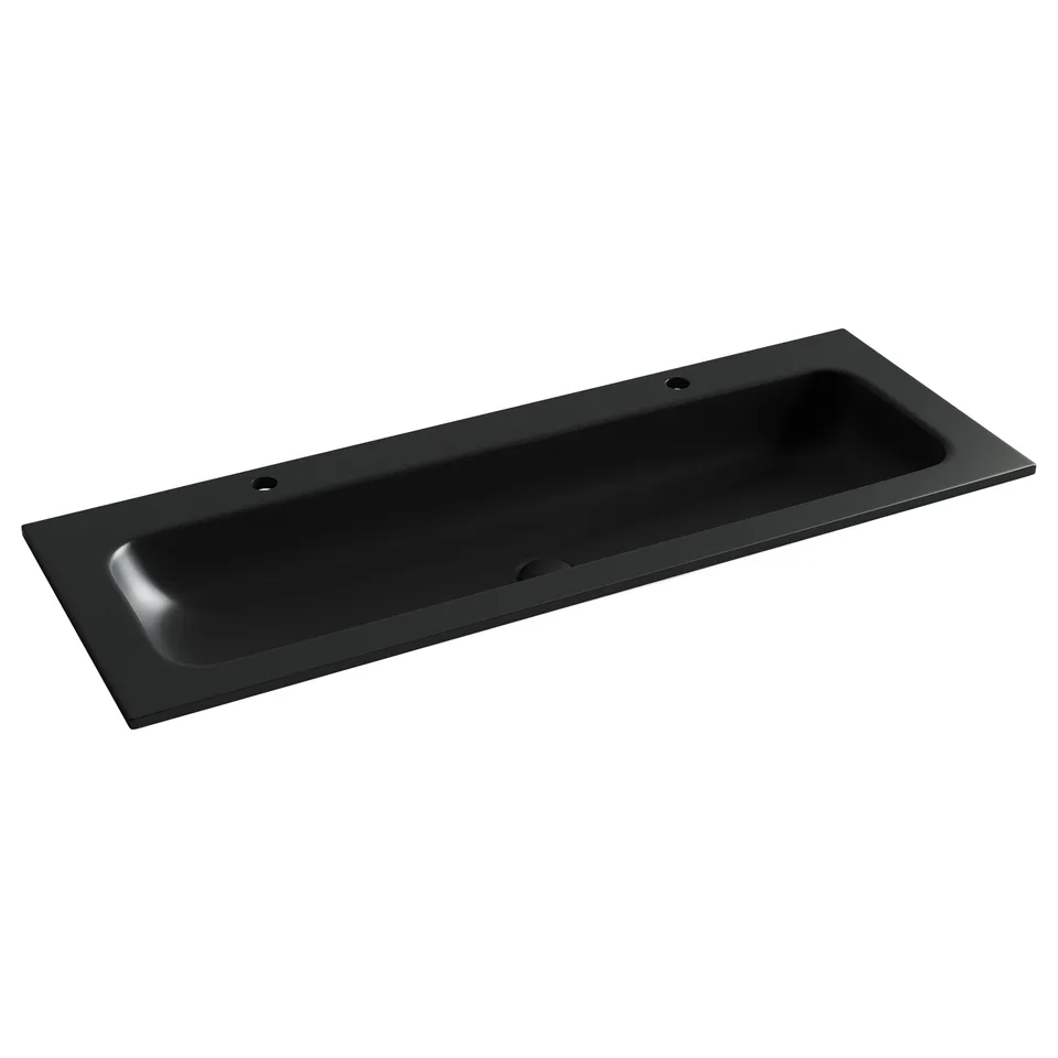 Раковина из сантехнического фарфора Ceramica Nova Грация (Grace) 121 см CN7016MB накладная цвет черный матовый