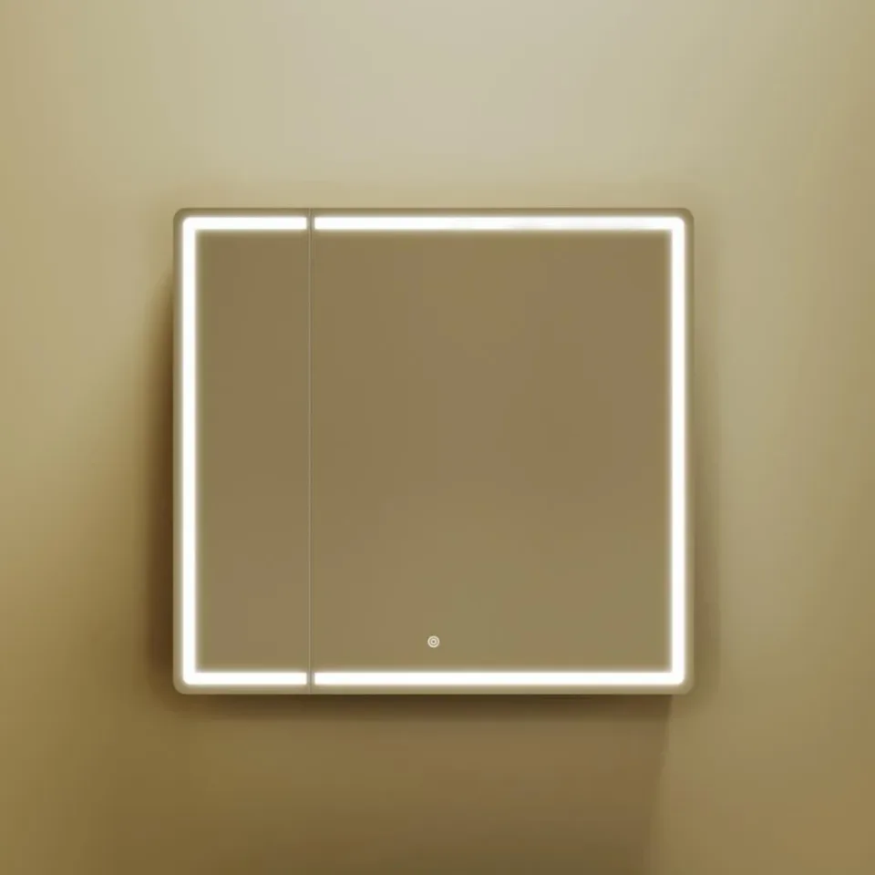Зеркало-шкаф Sancos Mirror 79*74 с Led подсветкой дуб чарльстон