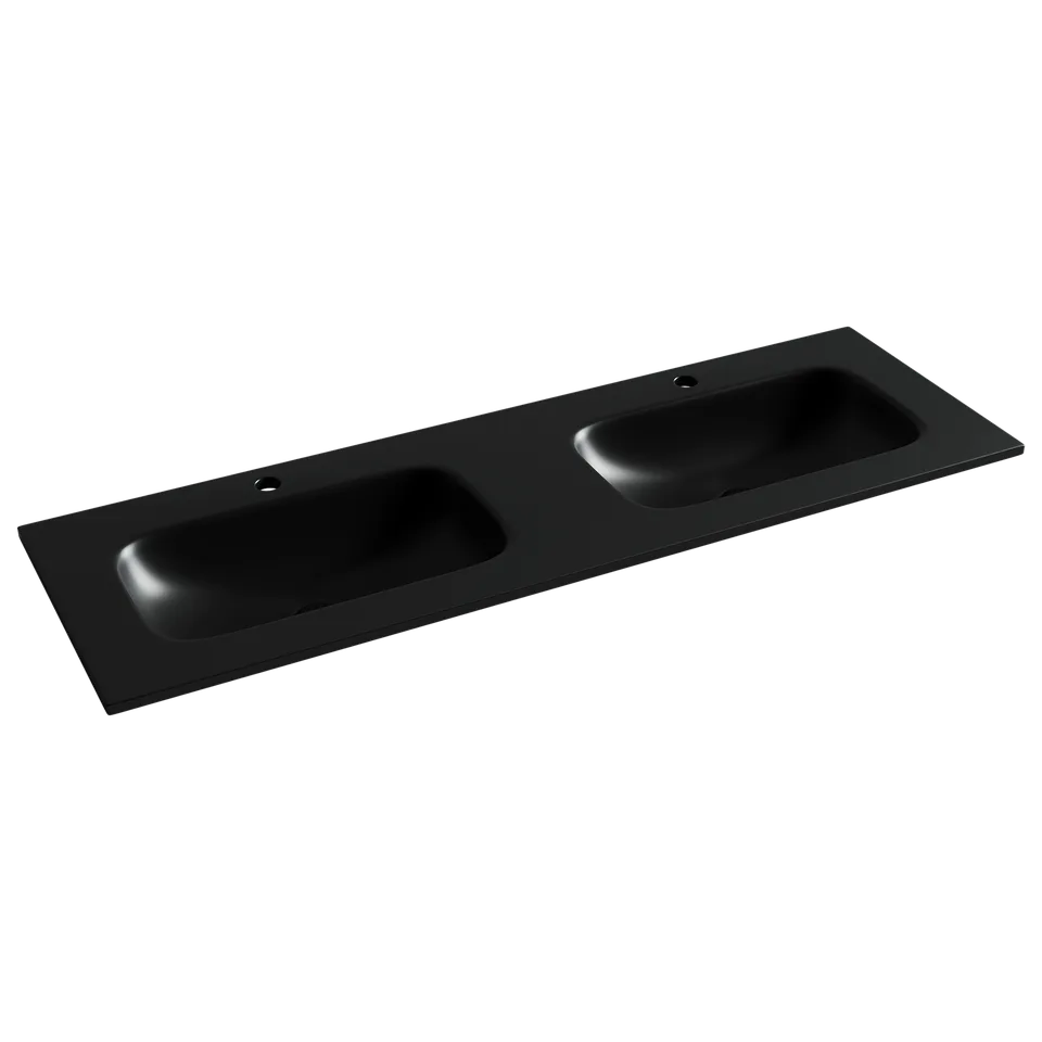 Раковина из сантехнического фарфора Ceramica Nova Грация (Grace) 141 см CN7022MB накладная цвет черный матовый