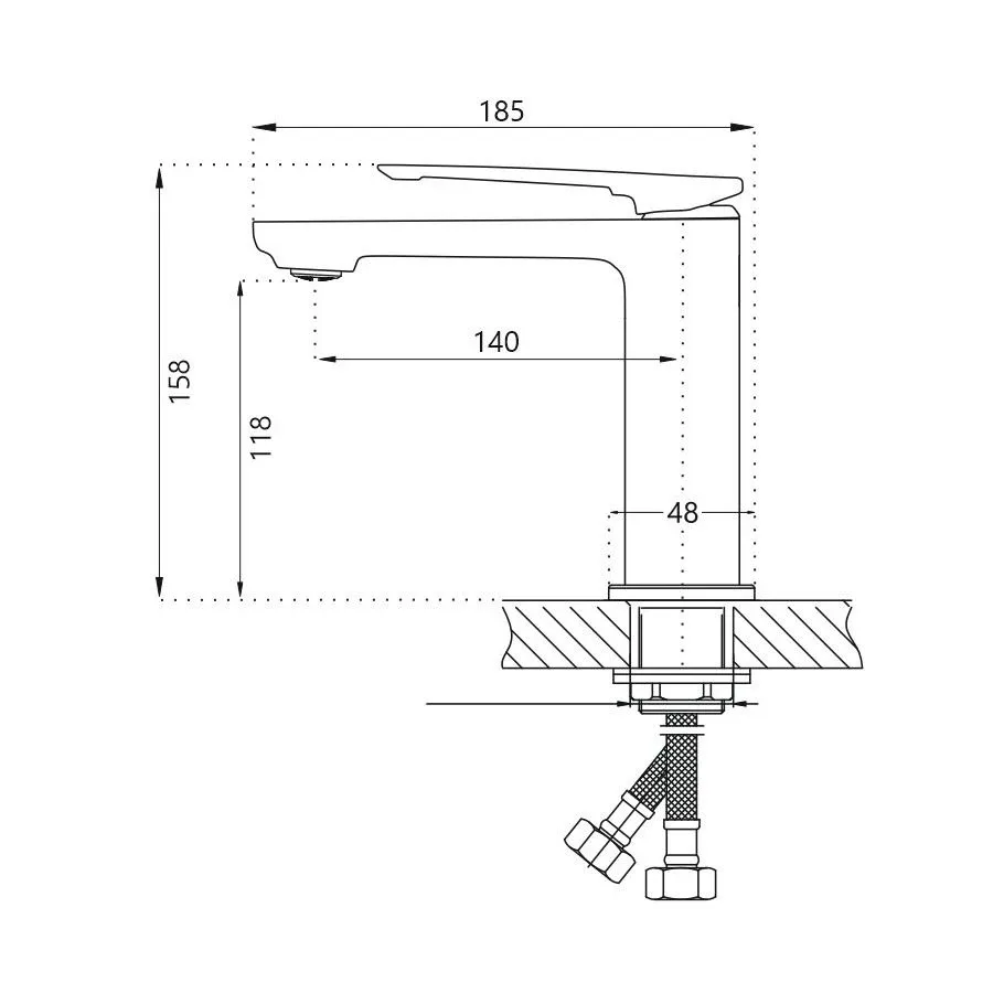 Смеситель Haiba HB10817 для раковины хром