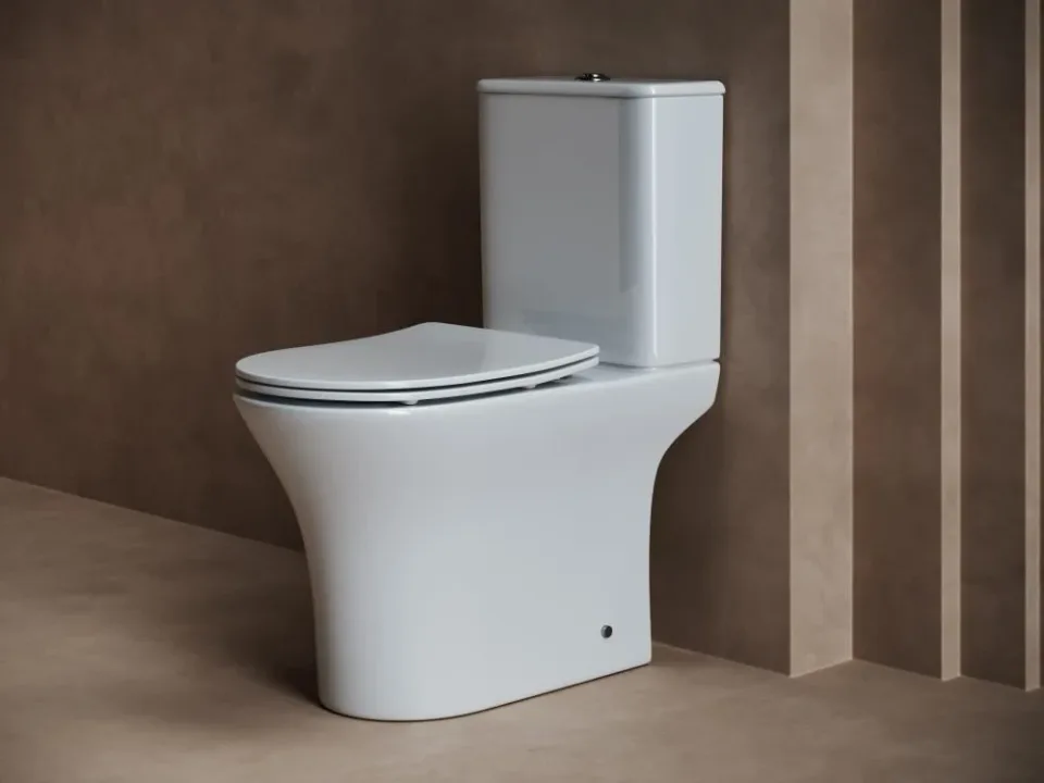 Унитаз-компакт Ceramicanova Fortuna CN9001 34*65 безободковый с крышкой-сиденьем микролифт Slim