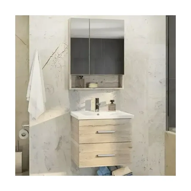 Комплект мебели Comforty Парма 60 дуб дымчатый (раковина Миранда 60)