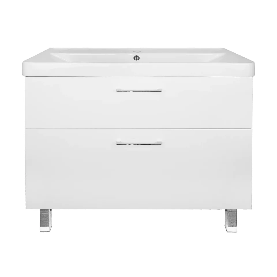 Комплект Тумба Azario Ника 90 Н напольная с раковиной Монте 90 CS00089956