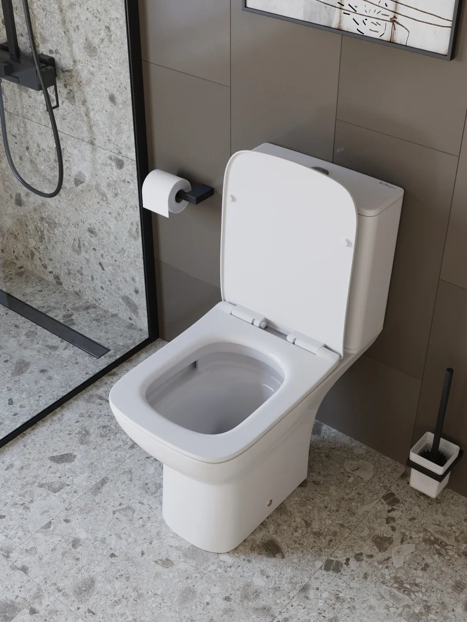 Унитаз-компакт с сиденьем и смывом TORNADO BelBagno ROMANO -TOR BB2803CP/T-TOR/SC