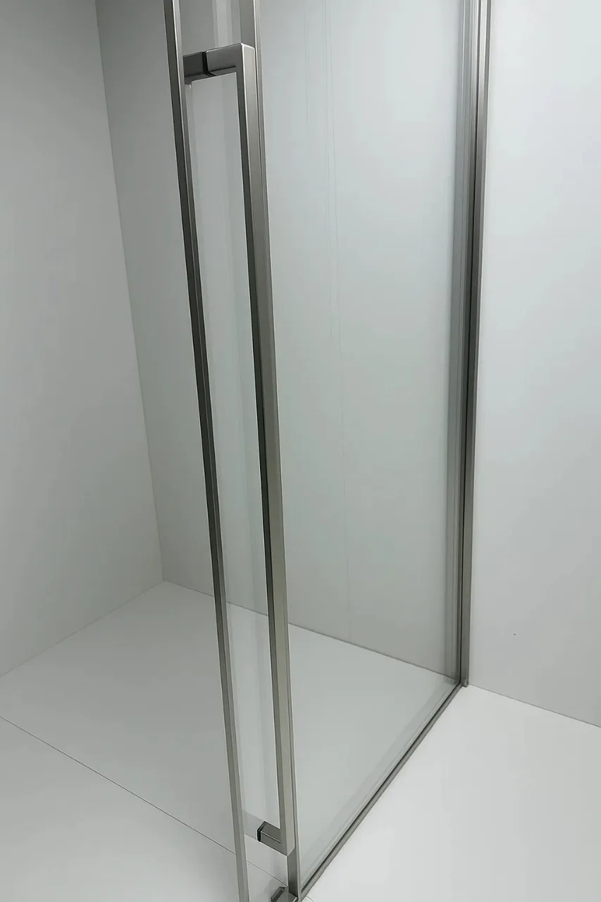 Timo Душевая дверь TDSS-120/13C-8R, раздвиж 1200*2000, проф никель + торцевое стекло TSS-900/13C-8 900*2000, проф никель