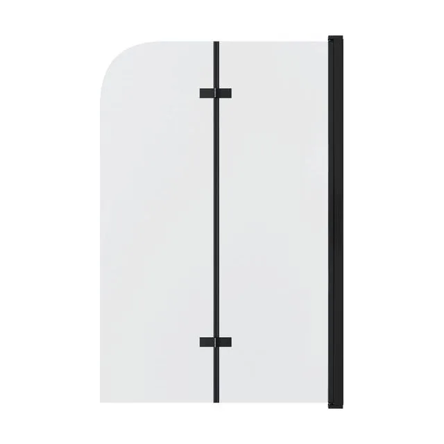 Шторка для ванны Grossman GR-106/100 BLACK (100х150) распашная,черный,стекло прозрачное