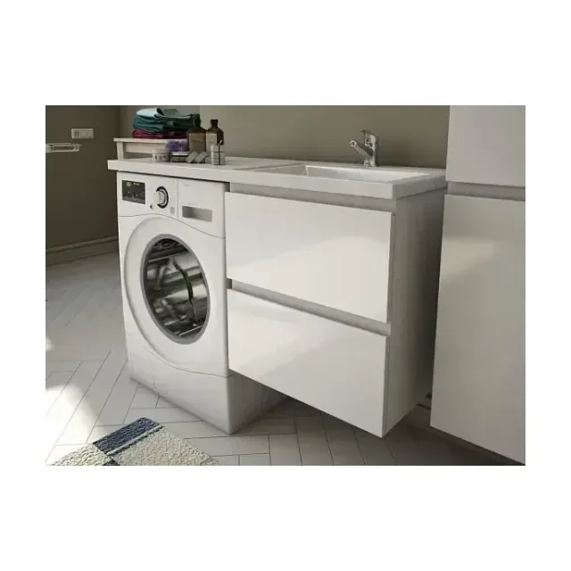 Тумба с раковиной подвесная 2 ящика Эстет Dallas Luxe 130 65 R Белый ФР-00002277