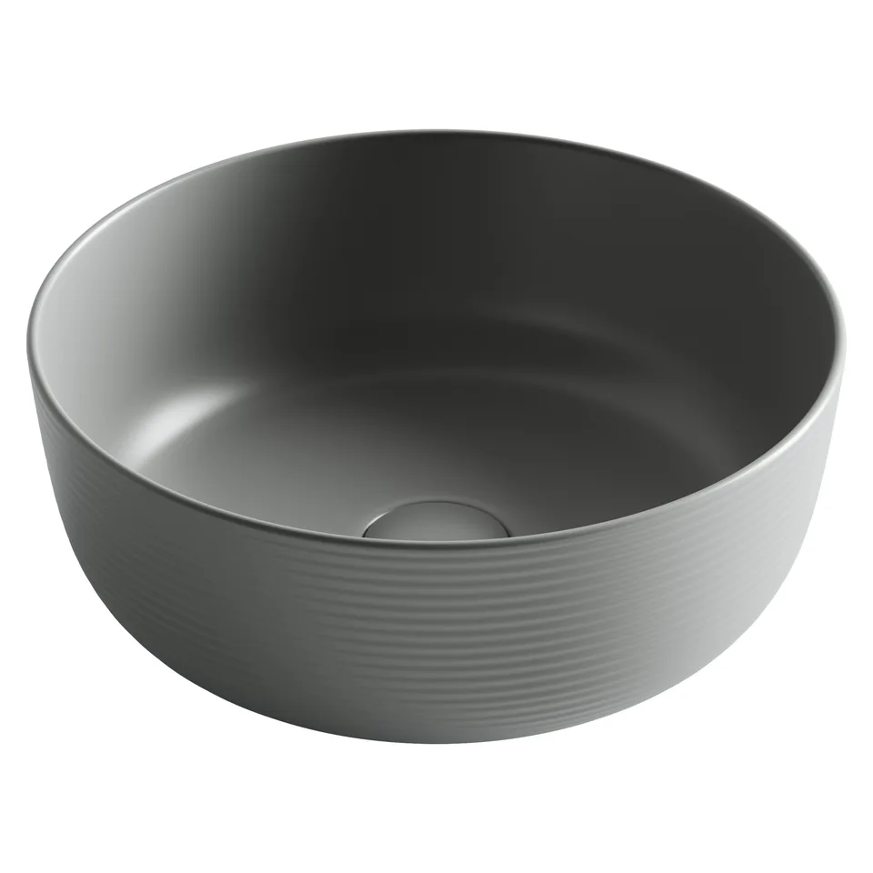 Раковина из сантехнического фарфора Ceramica Nova Элемент (Element) 36 см CN6073MH накладная цвет антрацит матовый