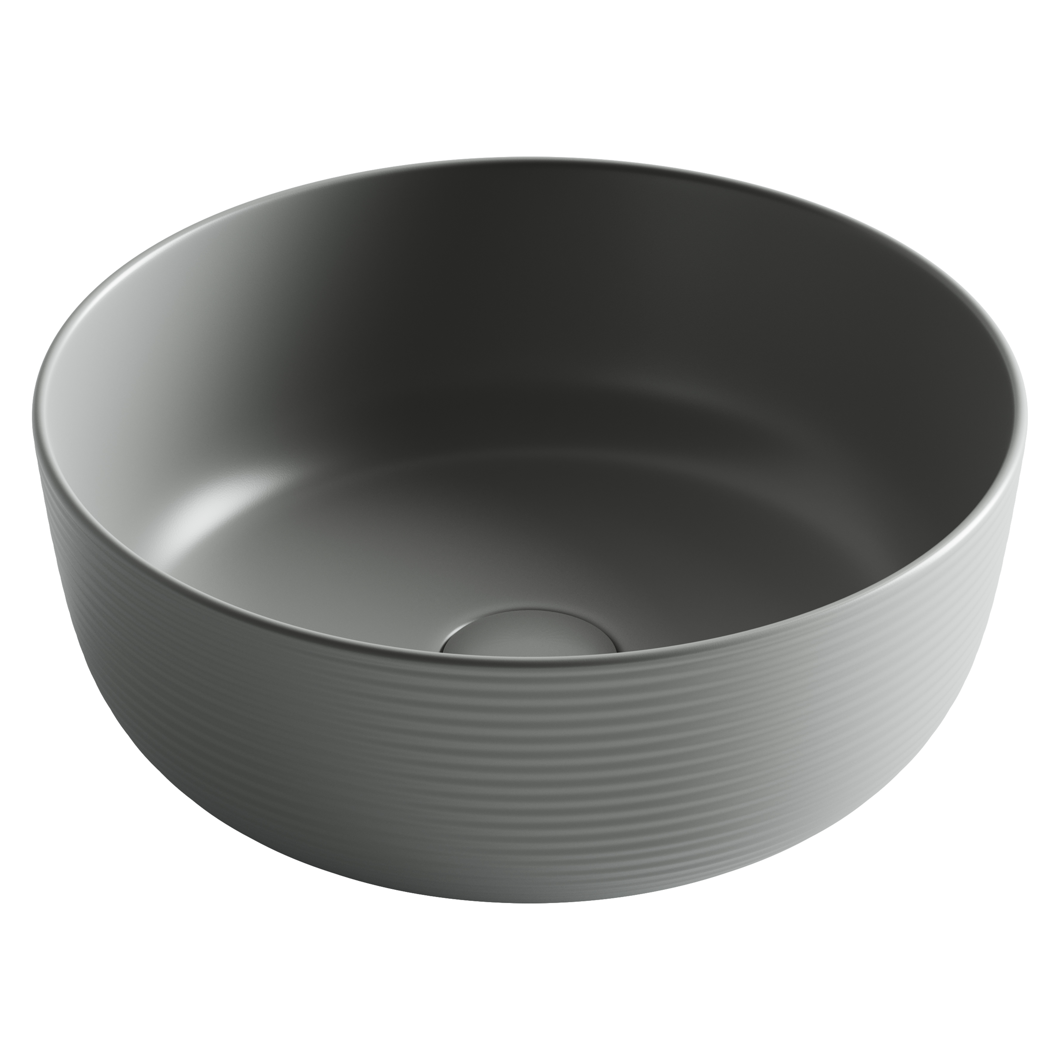 Раковина из сантехнического фарфора Ceramica Nova Элемент (Element) 36 см CN6073MH накладная цвет антрацит матовый