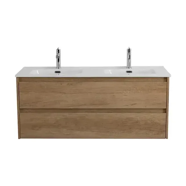 Тумба с раковиной BelBagno Крафт (Kraft) 120 с двумя ящиками натуральный дуб Небраска