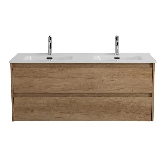 Тумба с раковиной BelBagno Крафт (Kraft) 120 с двумя ящиками натуральный дуб Небраска