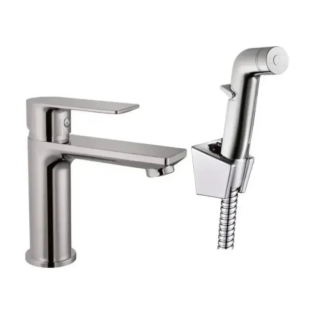 Смеситель Haiba HB12505 для раковины с гигиеническим душем хром