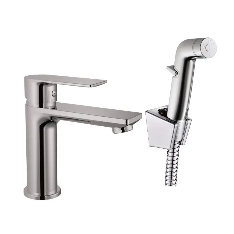 Смеситель Haiba HB12505 для раковины с гигиеническим душем хром