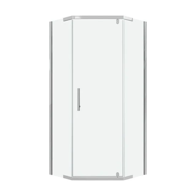 Душевое ограждение Niagara Eco NG-1009-14D (90х90х190) трапеция,распашное,хром,стекло прозрачное