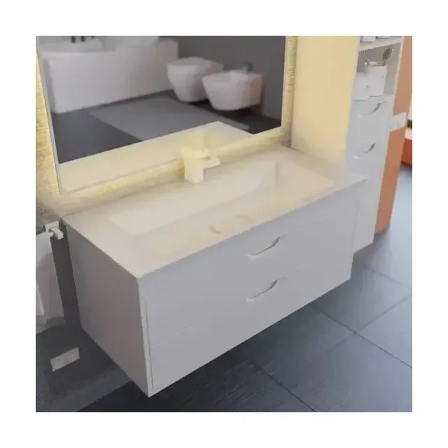 Тумба с раковиной Uperwood Modul 100 белая матовая