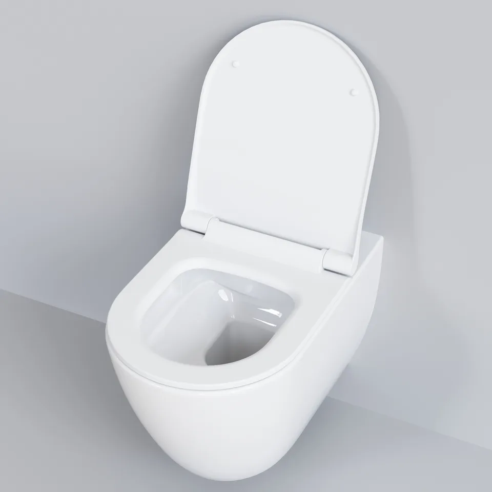 Унитаз Queen 113T20001R (570*360*400) БЕЛЫЙ подвесной БЕЗОБОДКОВЫЙ, 1 место