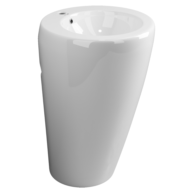 Раковина из сантехнического фарфора Ceramica Nova 850 55 см CN1807 напольная цвет белый