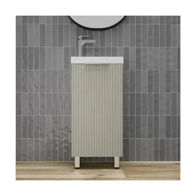 Тумба с раковиной Style Line Соло 40 L/R санд серая галька