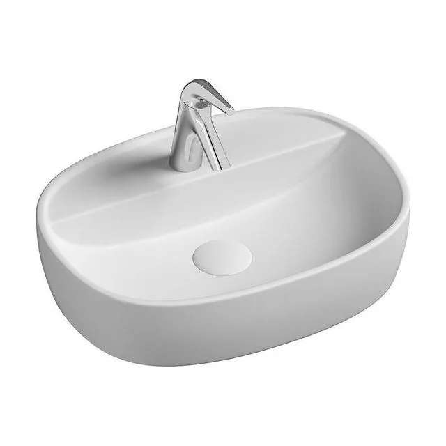Раковина из сантехнического фарфора Ceramica Nova Элемент (Element) 50 см CN6036 накладная цвет белый