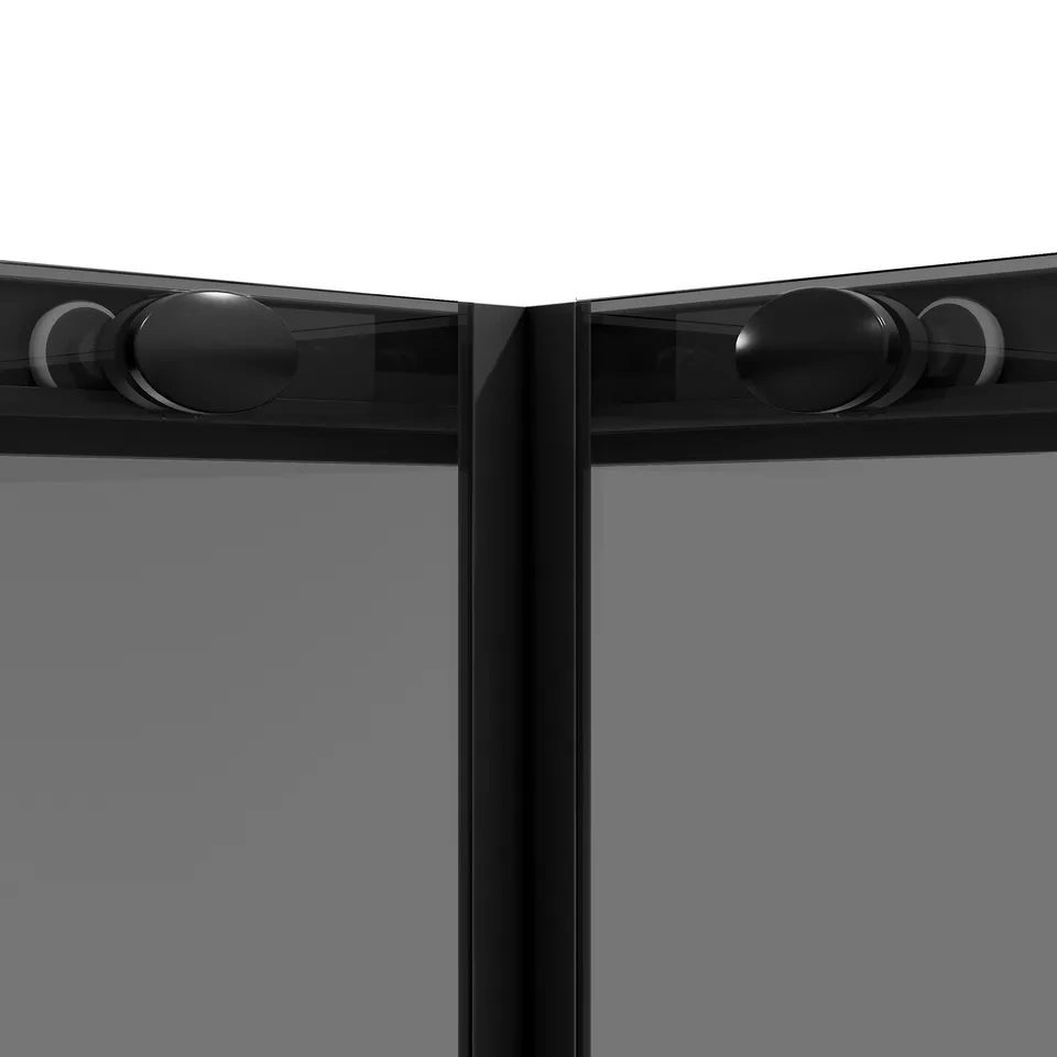 Душевое ограждение Niagara Nova NG-2828-34BLACK (80х80х195) квадрат,черный матовый,двери раздвижные,стекло тонированное,1 место