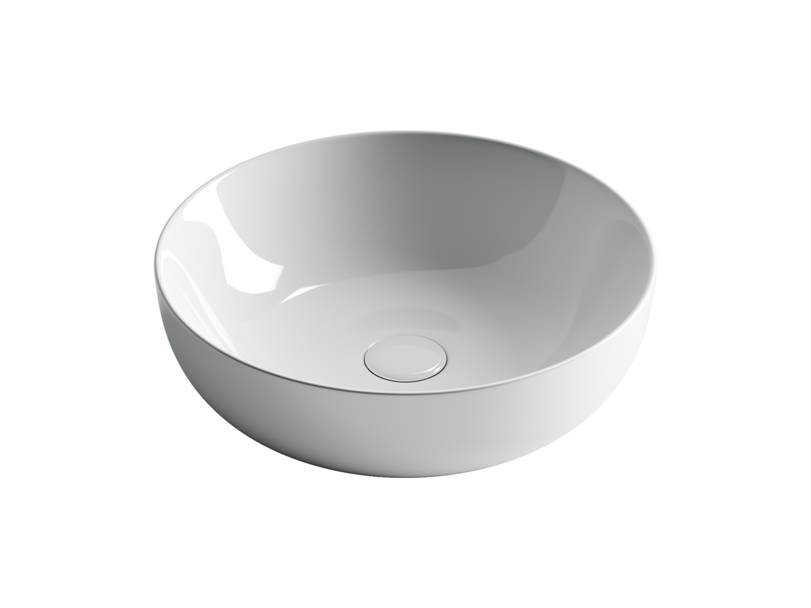 Раковина из сантехнического фарфора Ceramica Nova Элемент (Element) 42 см CN5024 накладная цвет белый