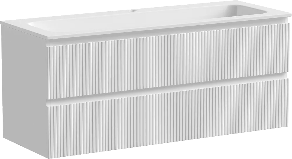 Тумба под раковину Sancos Сноб T (Snob T) 120 см SNT120W настенная универсальная 2 ящика