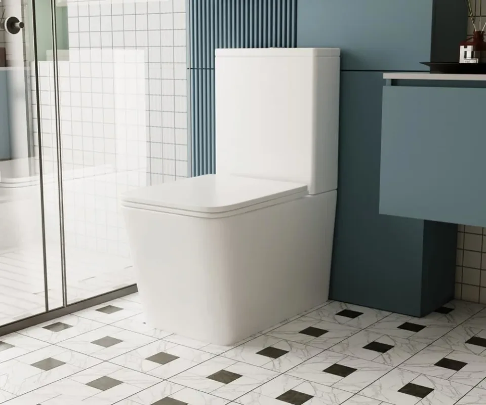 Унитаз-компакт ABBER Rechteck AC1210 36*64 безободковый с крышкой-сиденьем микролифт Slim