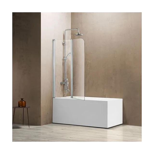 Душевая шторка на ванну Vincea VSB-12114CL 114х140 стекло прозрачное 5 мм профиль хром