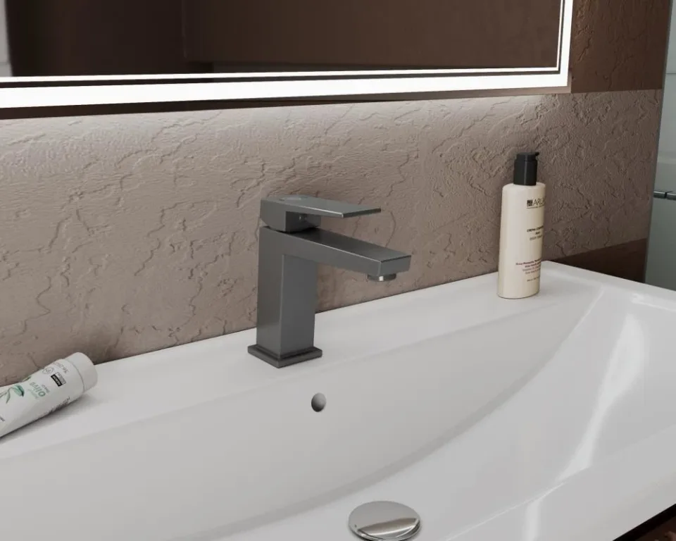 Смеситель Rush Thira TR3635-12Grey для раковины графит