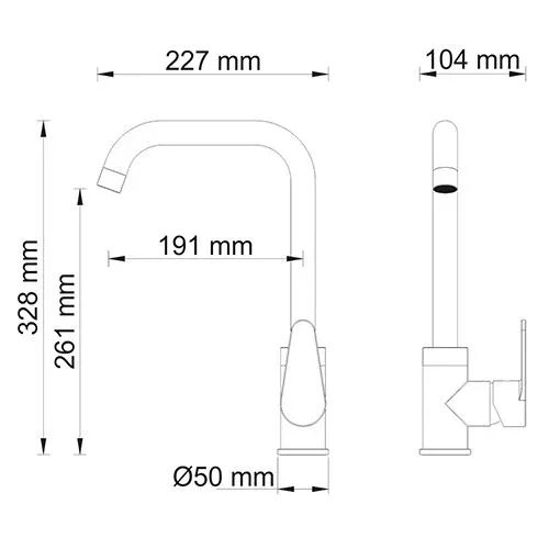 Смеситель WasserKRAFT Alz 28807 для кухни