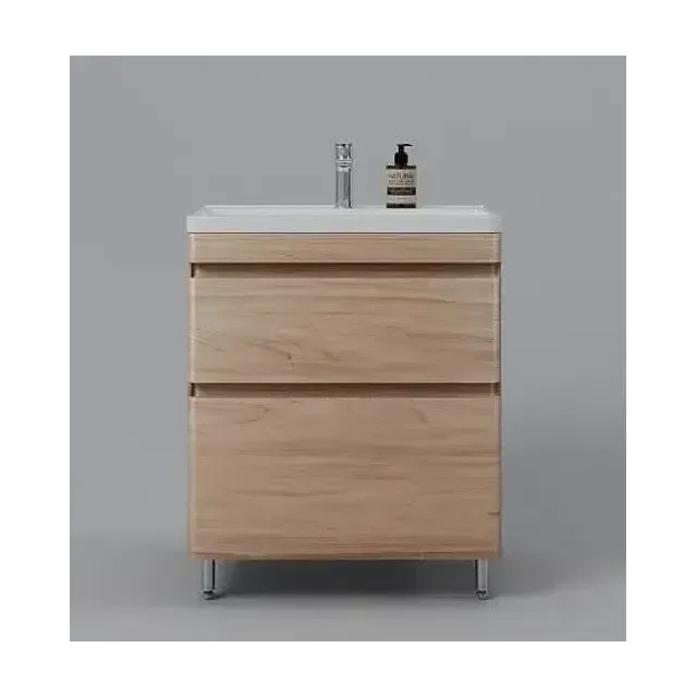 Тумба с раковиной Style Line Атлантика 70 напольная ясень перламутр