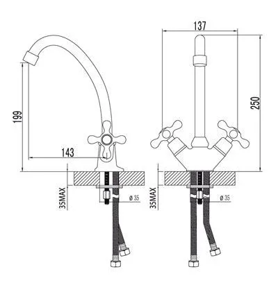 Смеситель Lemark Standart для кухни LM2104C