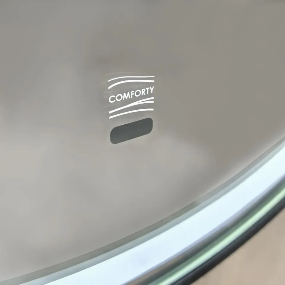 Зеркало Comforty Лея 75 с Led подсветкой инфракрасный выключатель антизапотевание черный матовый