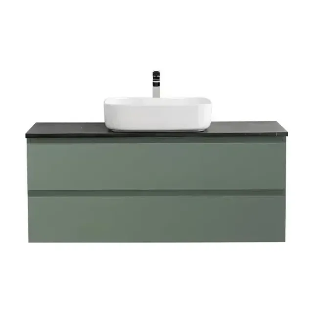 Тумба с раковиной BelBagno Крафт (Kraft) 120 с двумя ящиками еловая матовая (столешница черный матовый мрамор)
