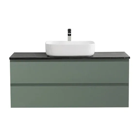 Тумба с раковиной BelBagno Крафт (Kraft) 120 с двумя ящиками еловая матовая (столешница черный матовый мрамор)