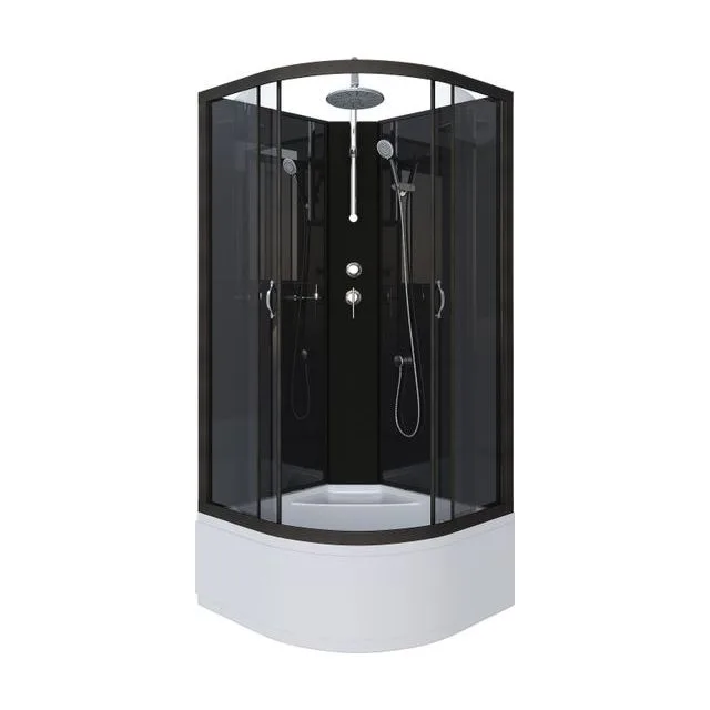 Душевая кабина Niagara Classic NG-6508-14BKT (90х90х210) высокий поддон(40см),черный,стекло тонированное