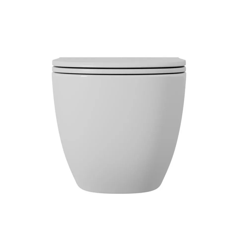 Подвесной унитаз DQ Матрица (Matrix) DT1396516 37*49 безободковый Торнадо с крышкой-сиденьем микролифт белый