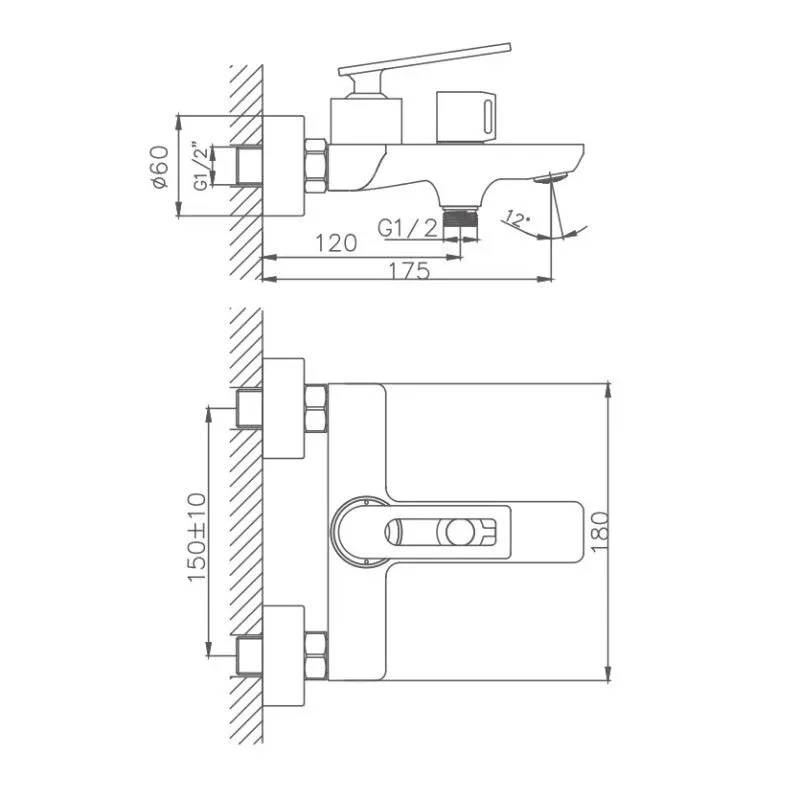 Смеситель Haiba HB60589 для ванны и душа
