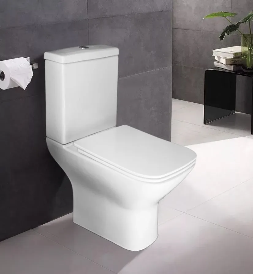Унитаз-компакт Azario Iris 38*60 безободковый с крышкой-сиденьем микролифт Slim