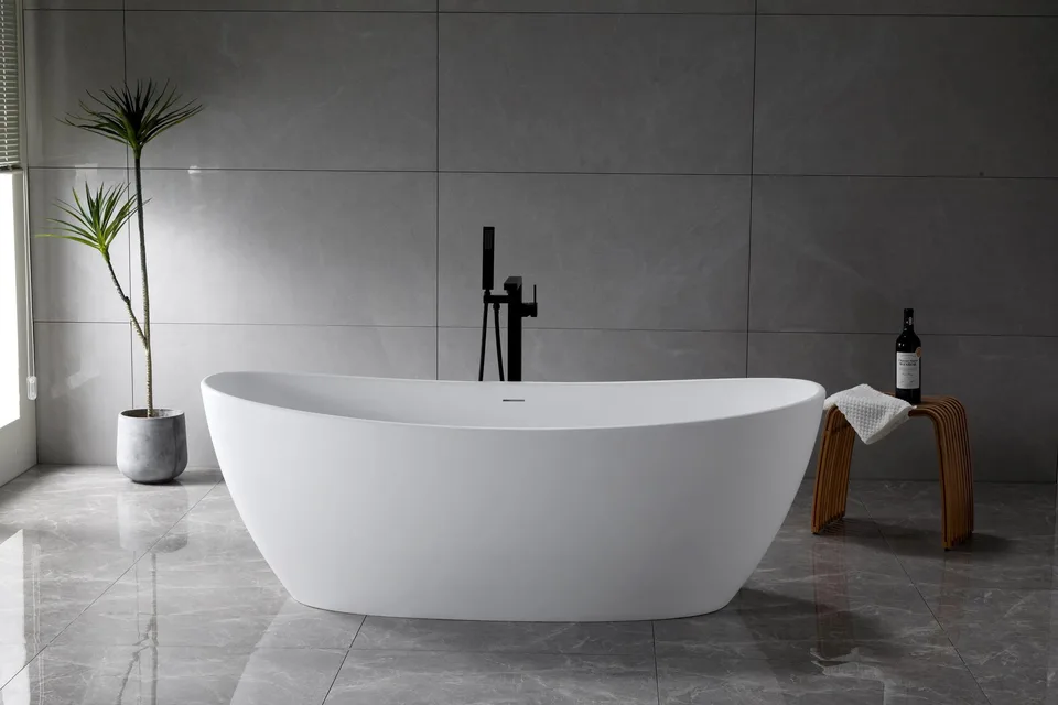 Ванна из искусственного камня Solid Surface BelBagno BB-UNIQUE-180-85-64-SSB