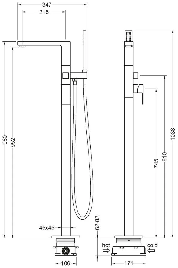 Напольный cмеситель Timo Selene 2210/03Y-CR